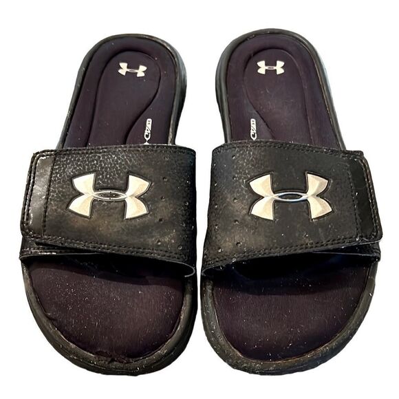 Under Armour Men’s 7 Black a Velcro Slides - Picture 1 of 6